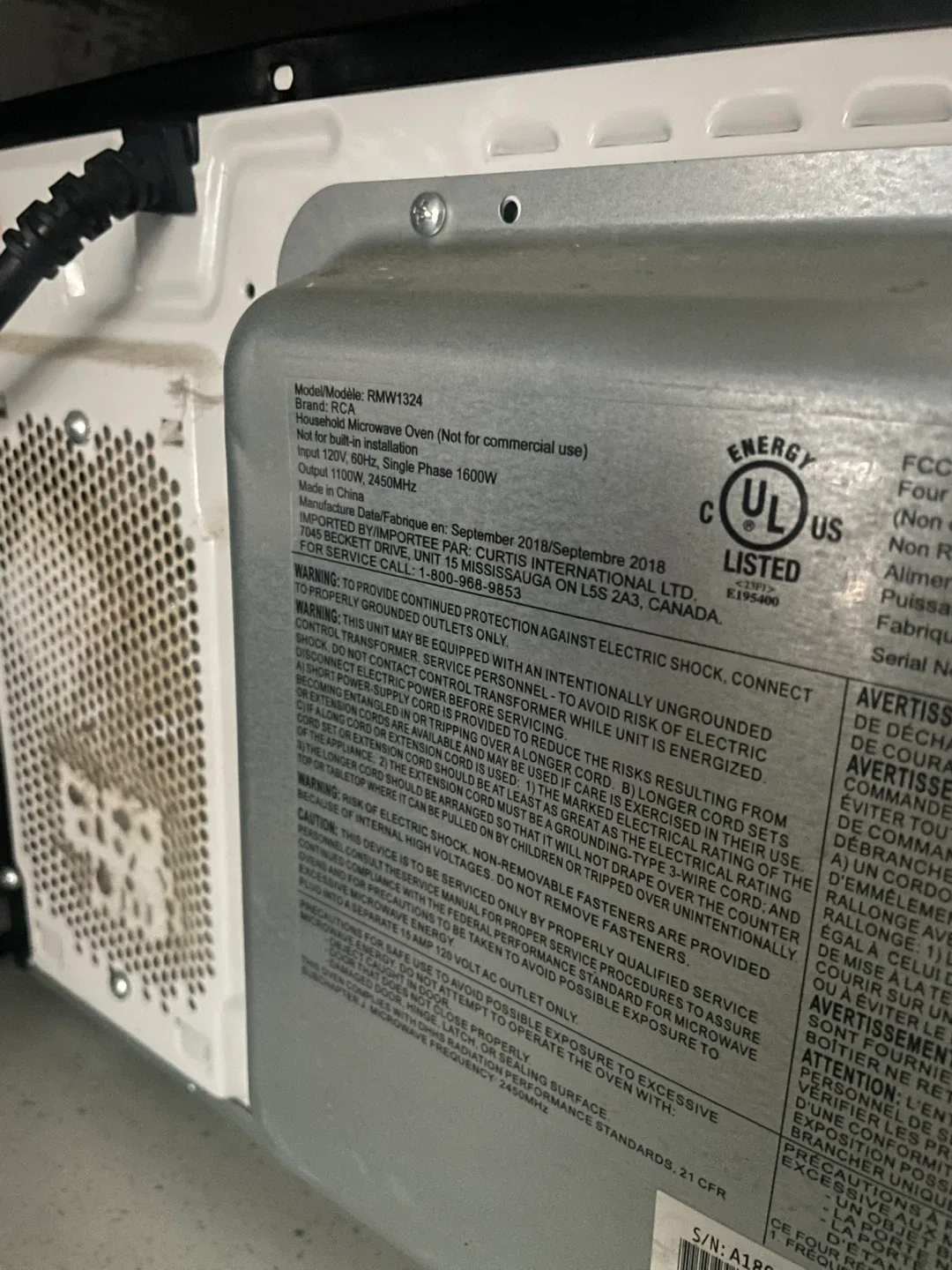 Microwave image indicator(10)