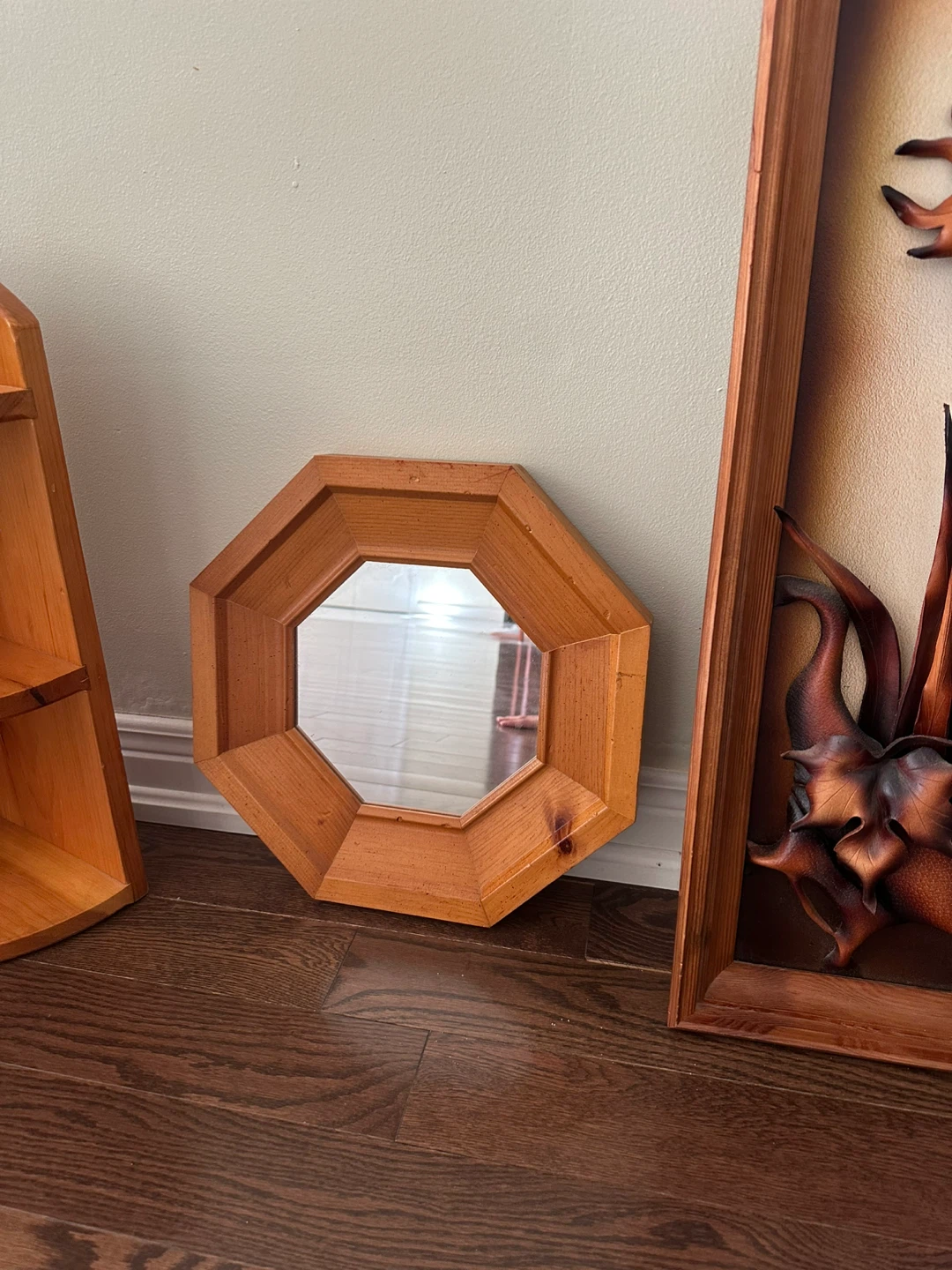 Vintage Wood Mirror and Frame - photo 2