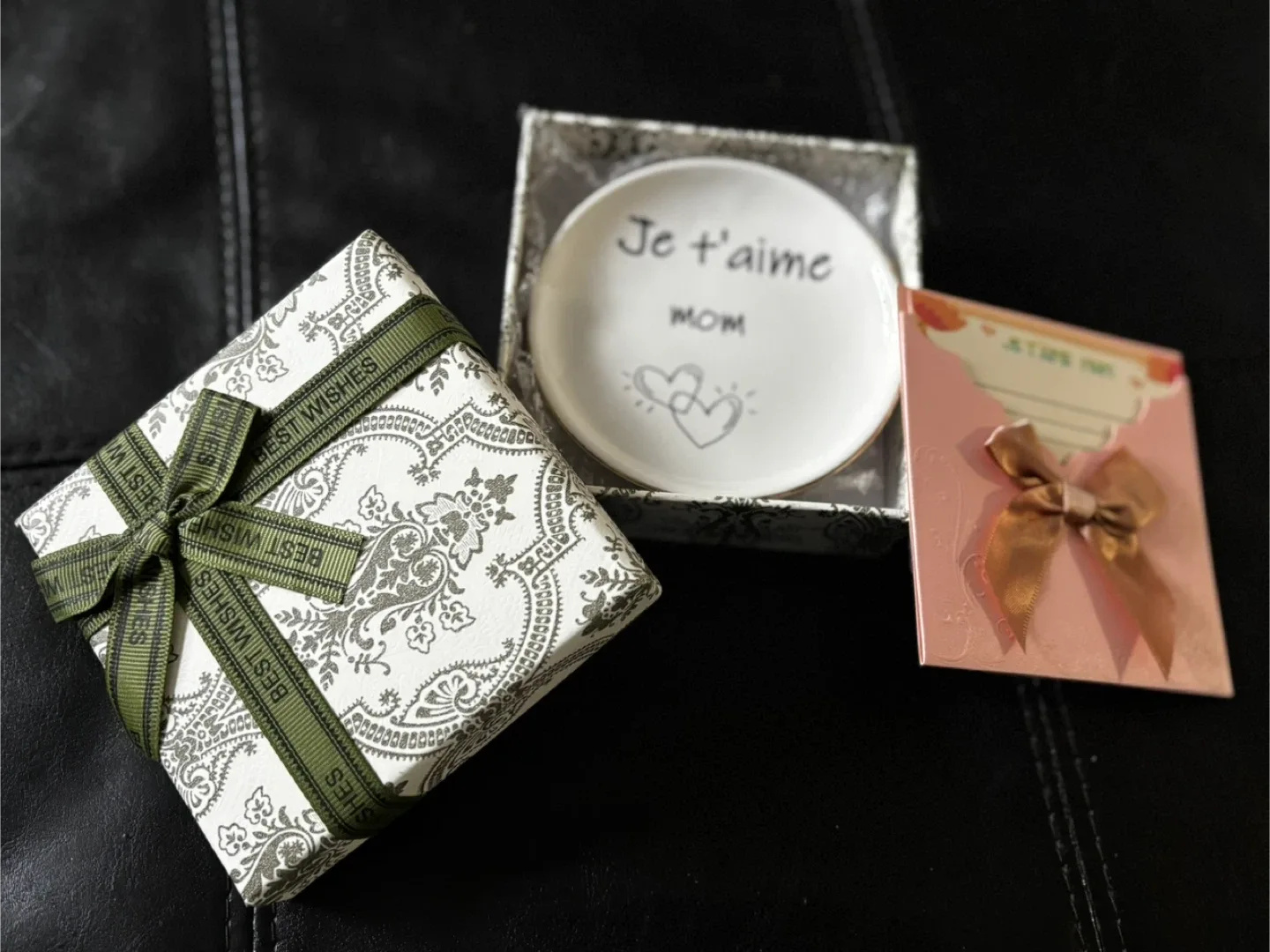 Gift Set - Je t'aime Mom Plate & Card