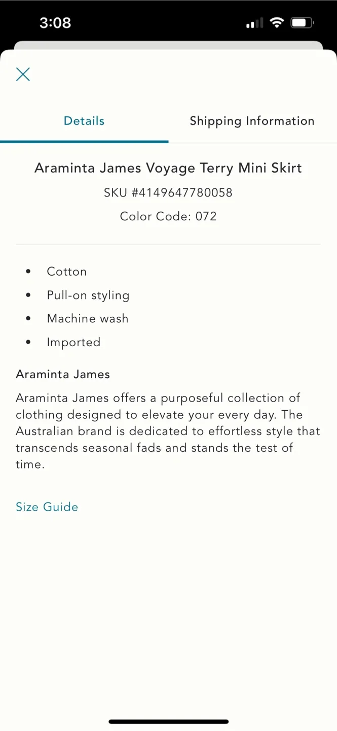 BNWT Anthropologie Terry Mini Skirt XS image indicator(5)