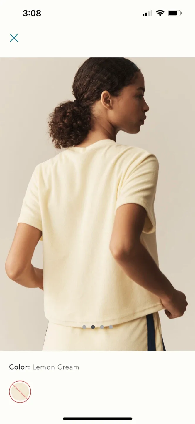 BNWT Anthropologie Terry Mini Skirt XS image indicator(2)