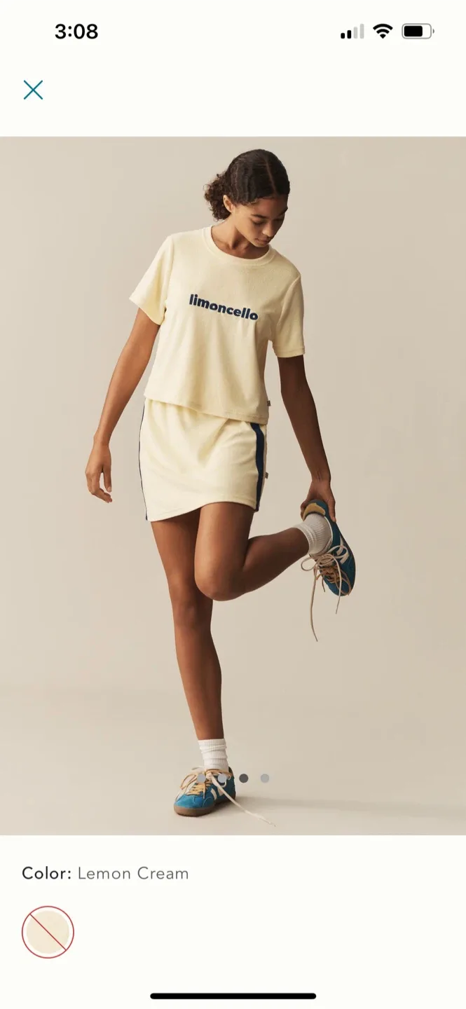 BNWT Anthropologie Terry Mini Skirt XS image indicator(3)