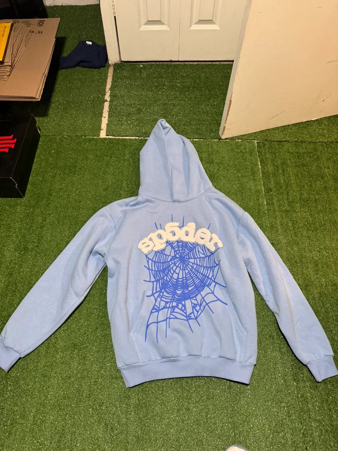 Sp5der Hoodie - Size L - Light Blue