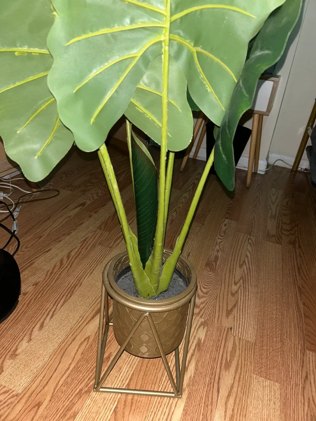 Faux Tropical Plant with Gold Stand image indicator(4)