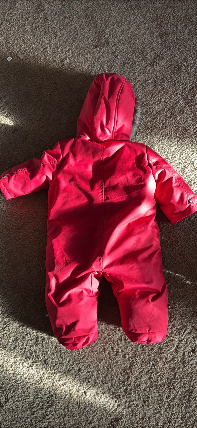 Red Padded Snowsuit with Hood - photo 3