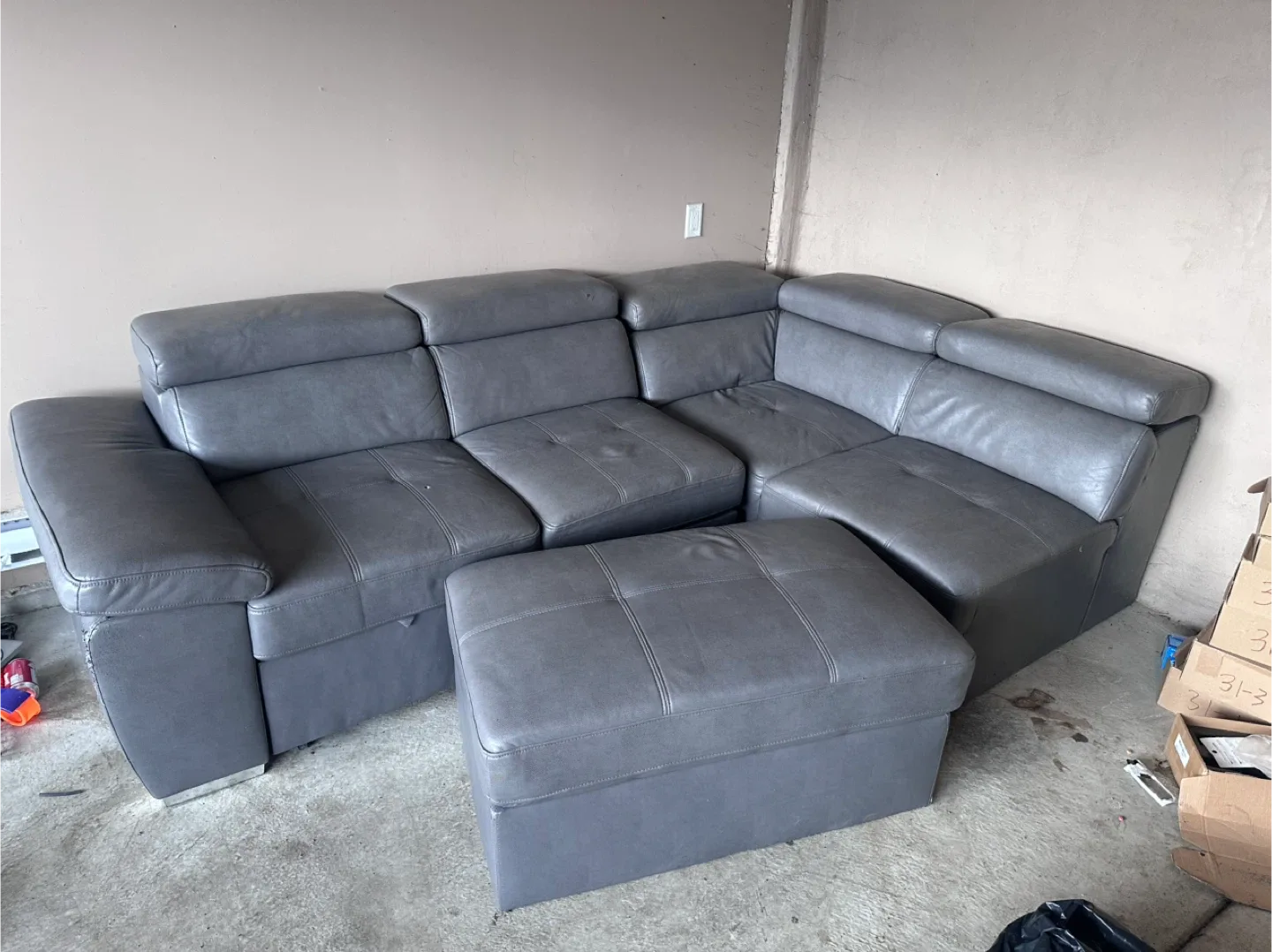L-Shaped Leather Sofa for Sale – $400 (Originally $1300)