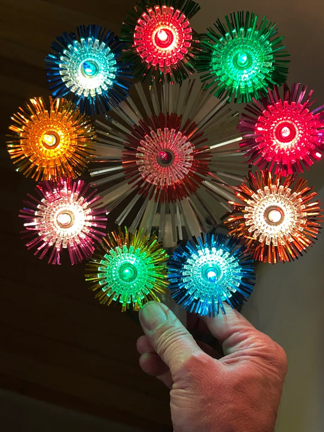 $25 Vintage Tree Topper Illuminated Christmas Decor Xmas image indicator(3)