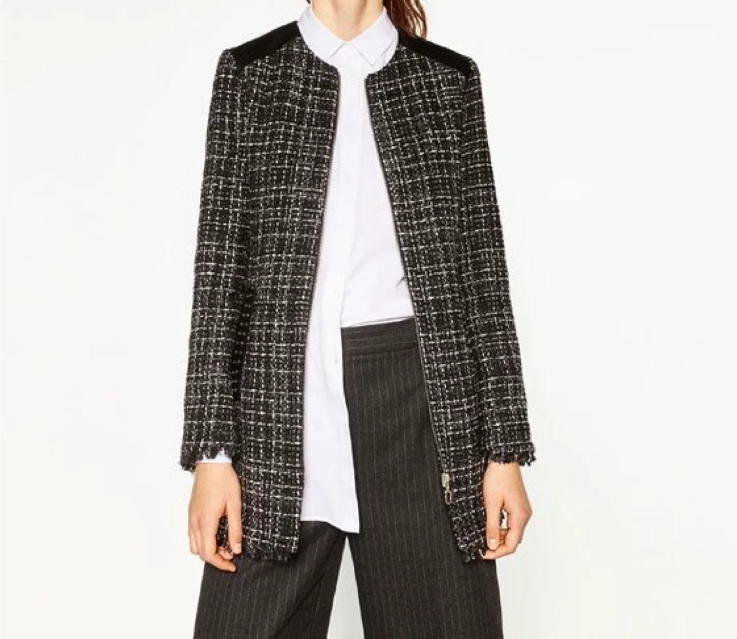 New Zara Basic Collection Tweed Jacket - Size M