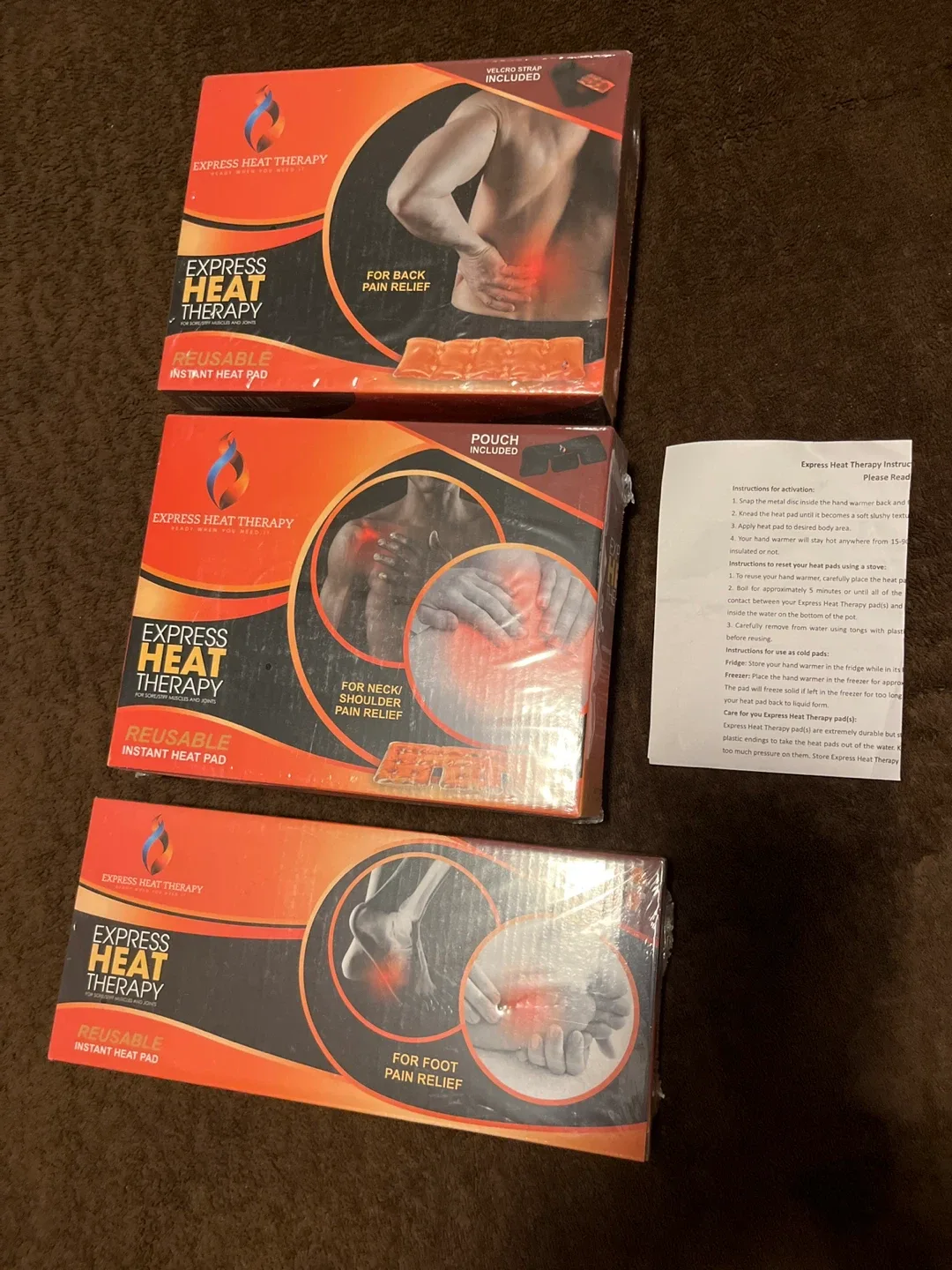 Express Heat Therapy Reusable Instant Heat Pads
