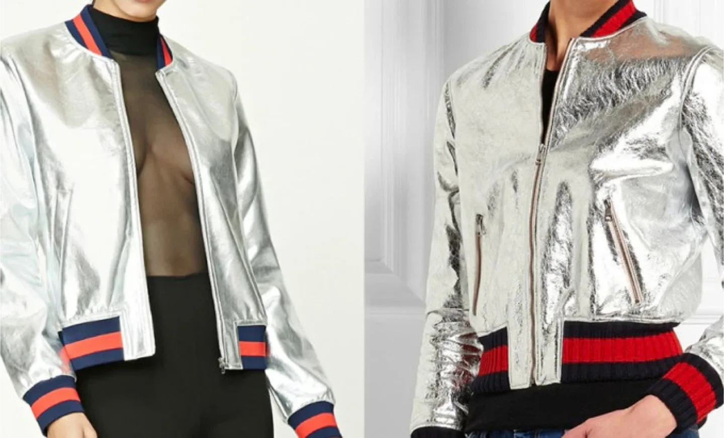 New Silver Bomber Jacket - Size M image indicator(2)