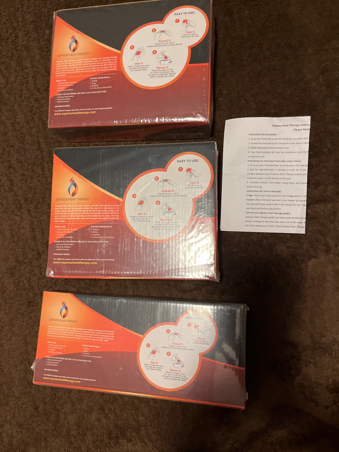 Express Heat Therapy Reusable Instant Heat Pads - photo 2