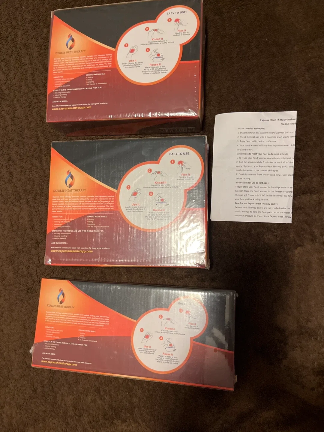 Express Heat Therapy Reusable Instant Heat Pads image indicator(2)