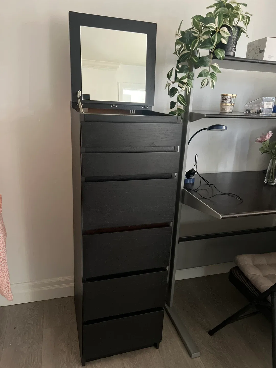 IKEA Malm Dresser with Mirror, delivery available