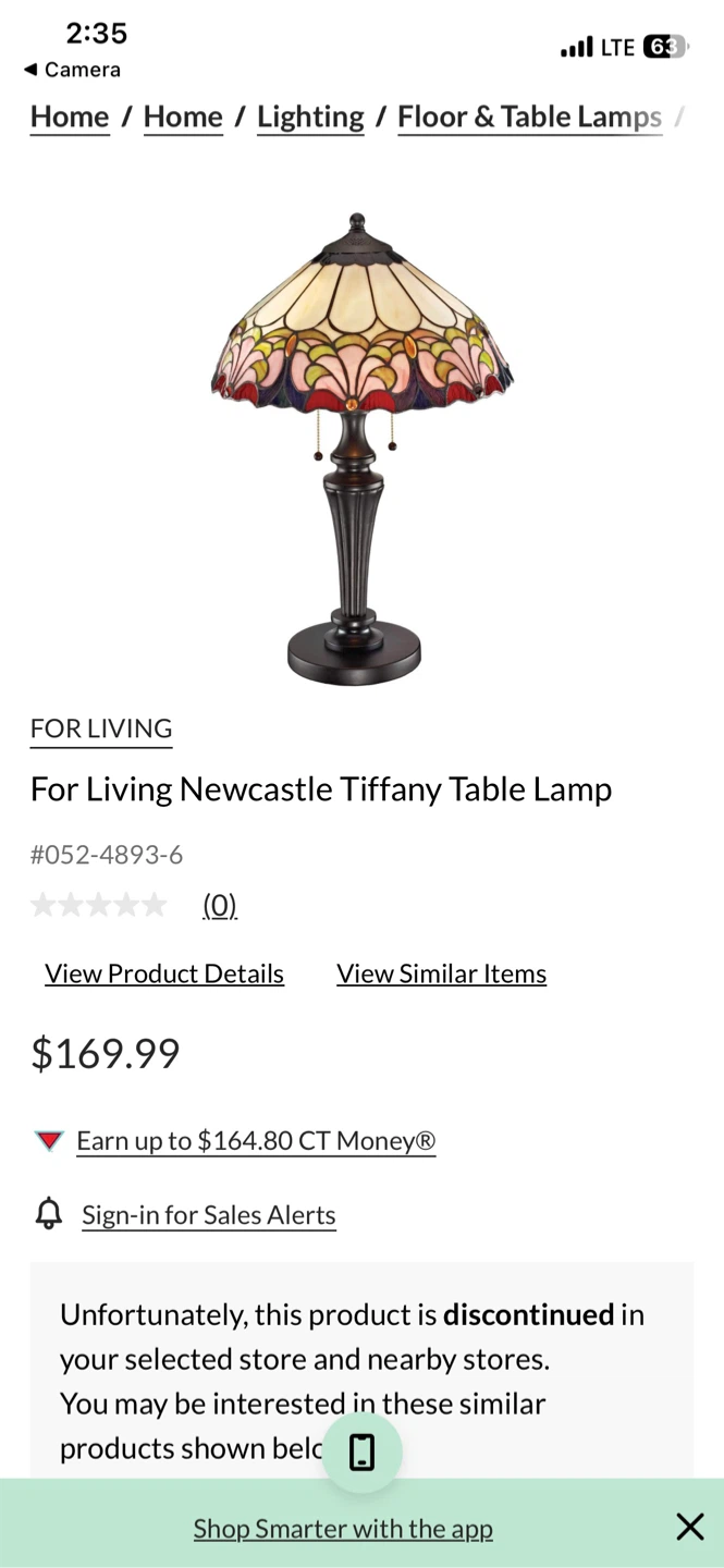 For Living Newcastle Tiffany Table Lamp - photo 3