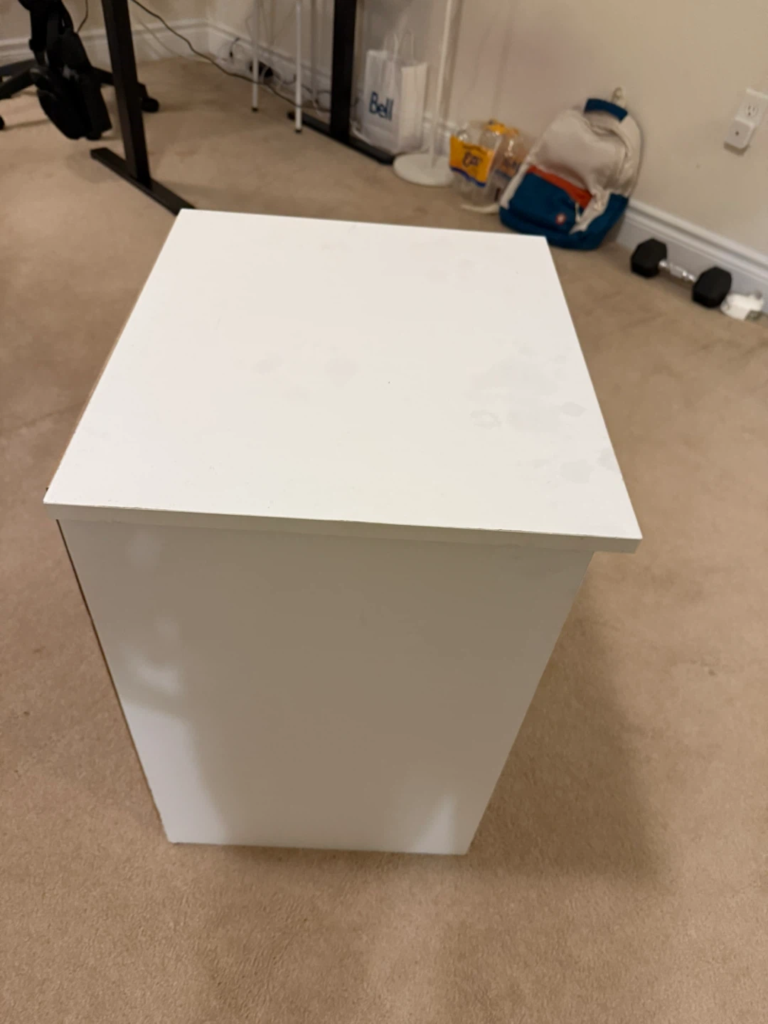 White Bedside Table Nightstand - photo 2