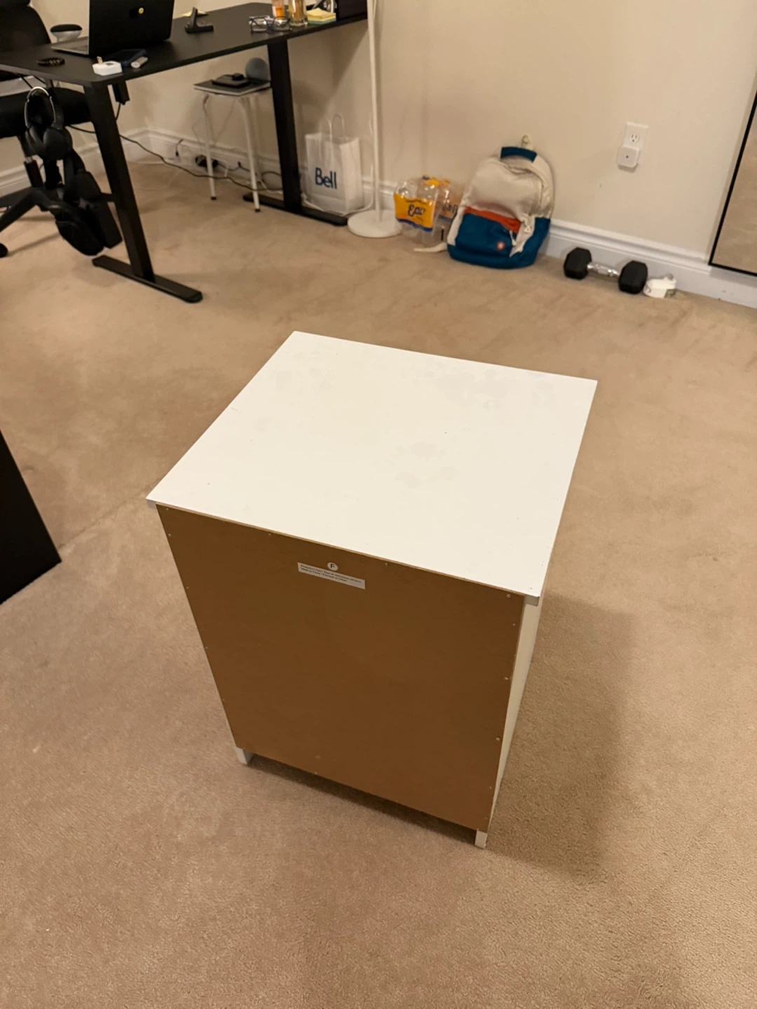 White Bedside Table Nightstand - photo 4