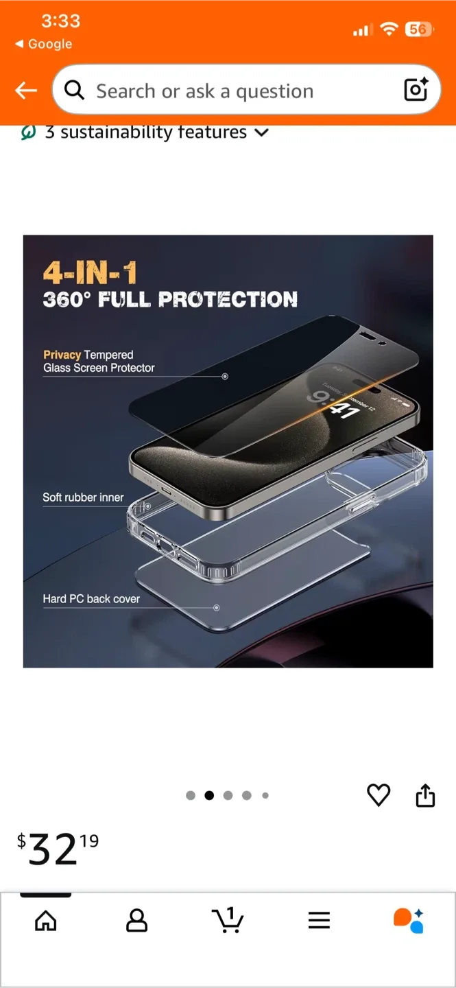 New Diaclara iPhone 15 Pro Max Clear Case image indicator(4)