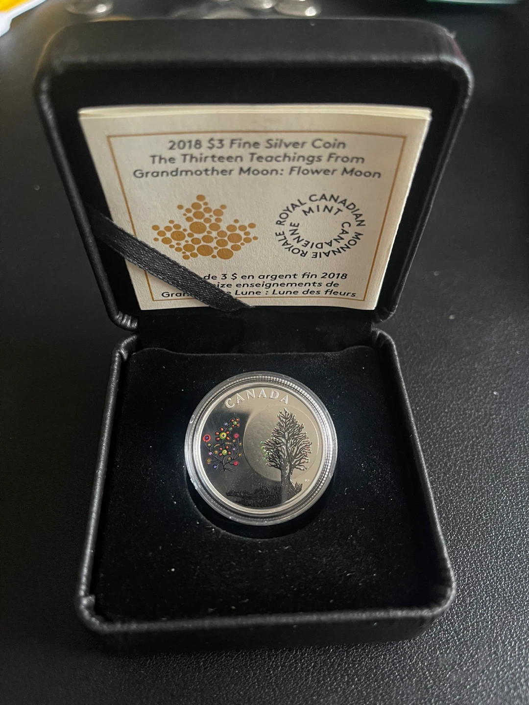 2018 $3 Fine Silver Coin (Flower Moon) - photo 3