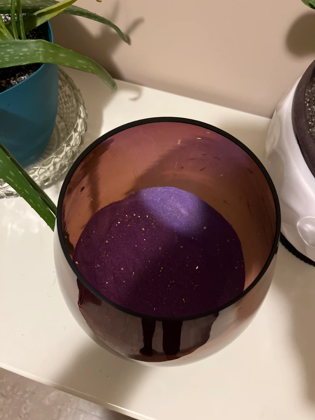 Burgundy Glass Vase - Home Decor - photo 2