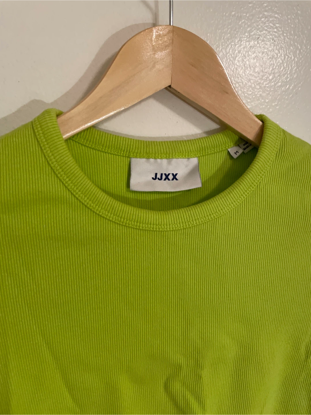 JJXX Ribbed Long Sleeve Top - Size M - Lime Green - photo 3