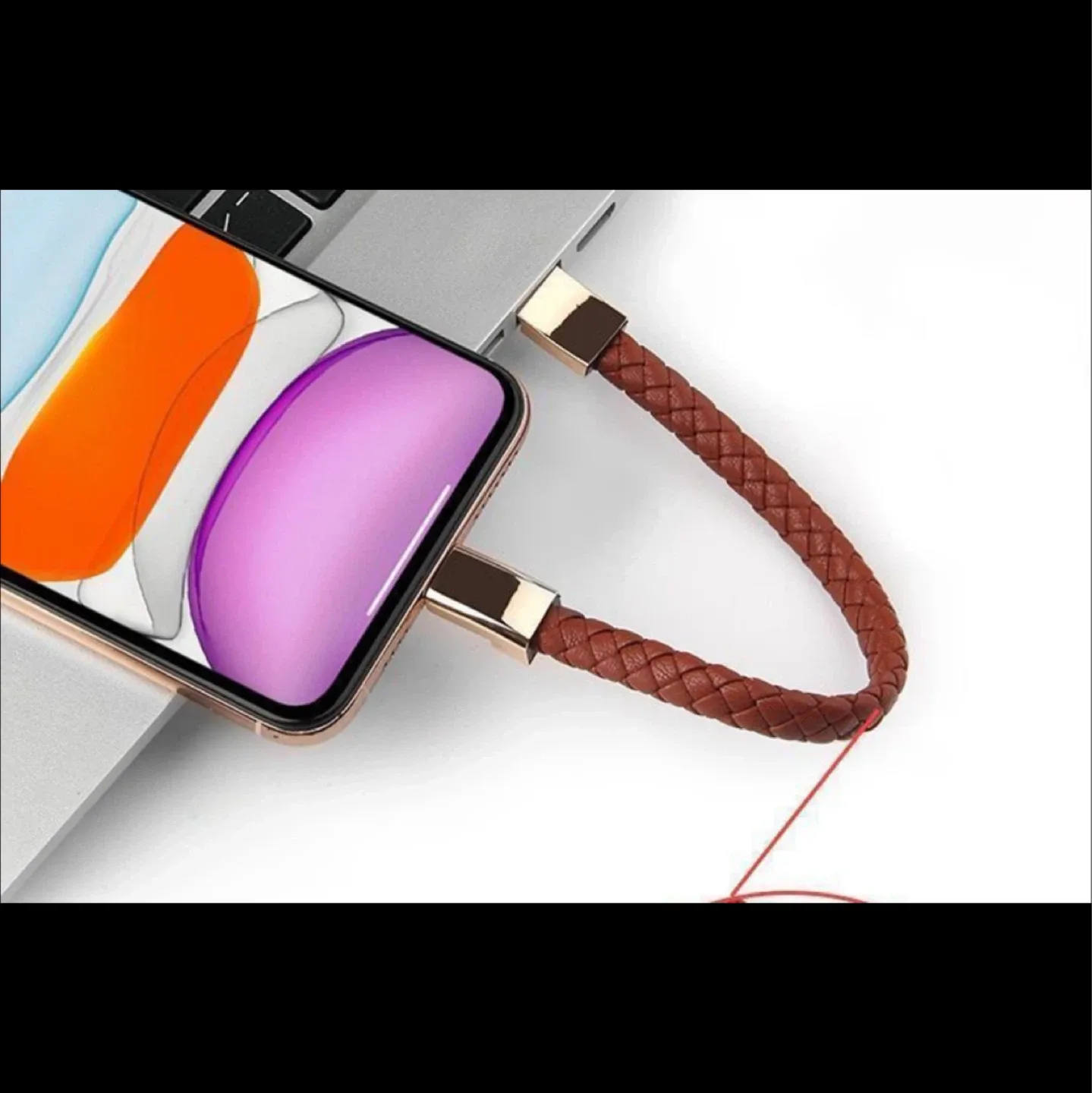 Leather typec to USB Charging Cable bracelet