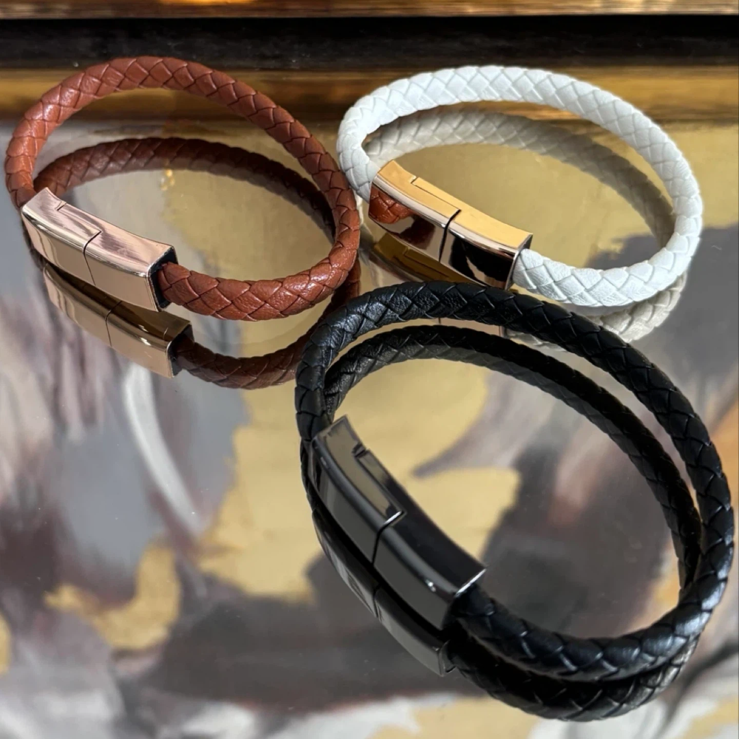Leather typec to USB Charging Cable bracelet - photo 3