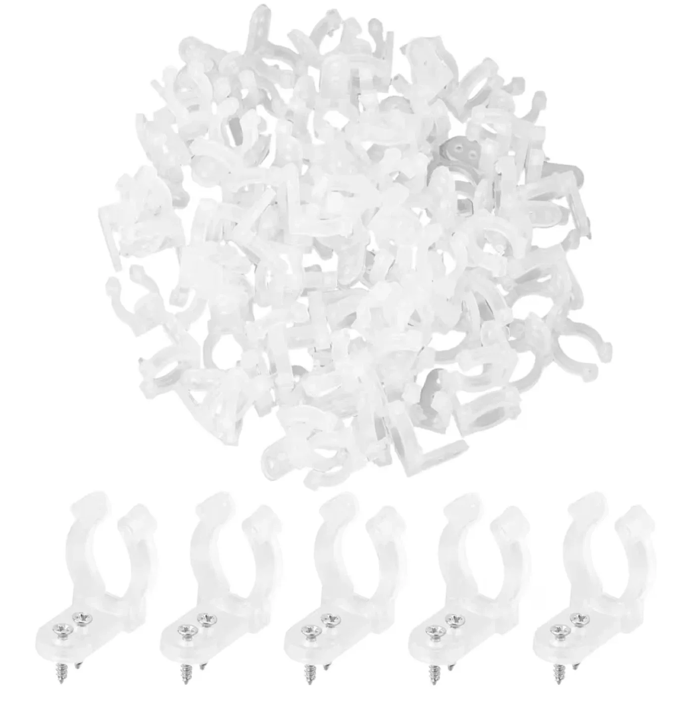Clear Christmas Light Clips with Screws