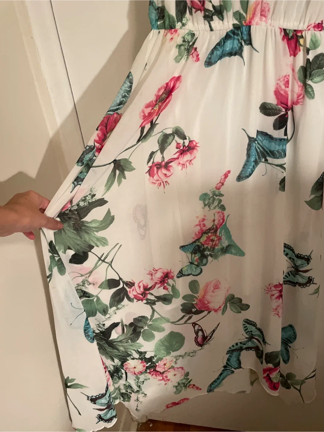 Zalie Floral White Dress - Size S image indicator(3)