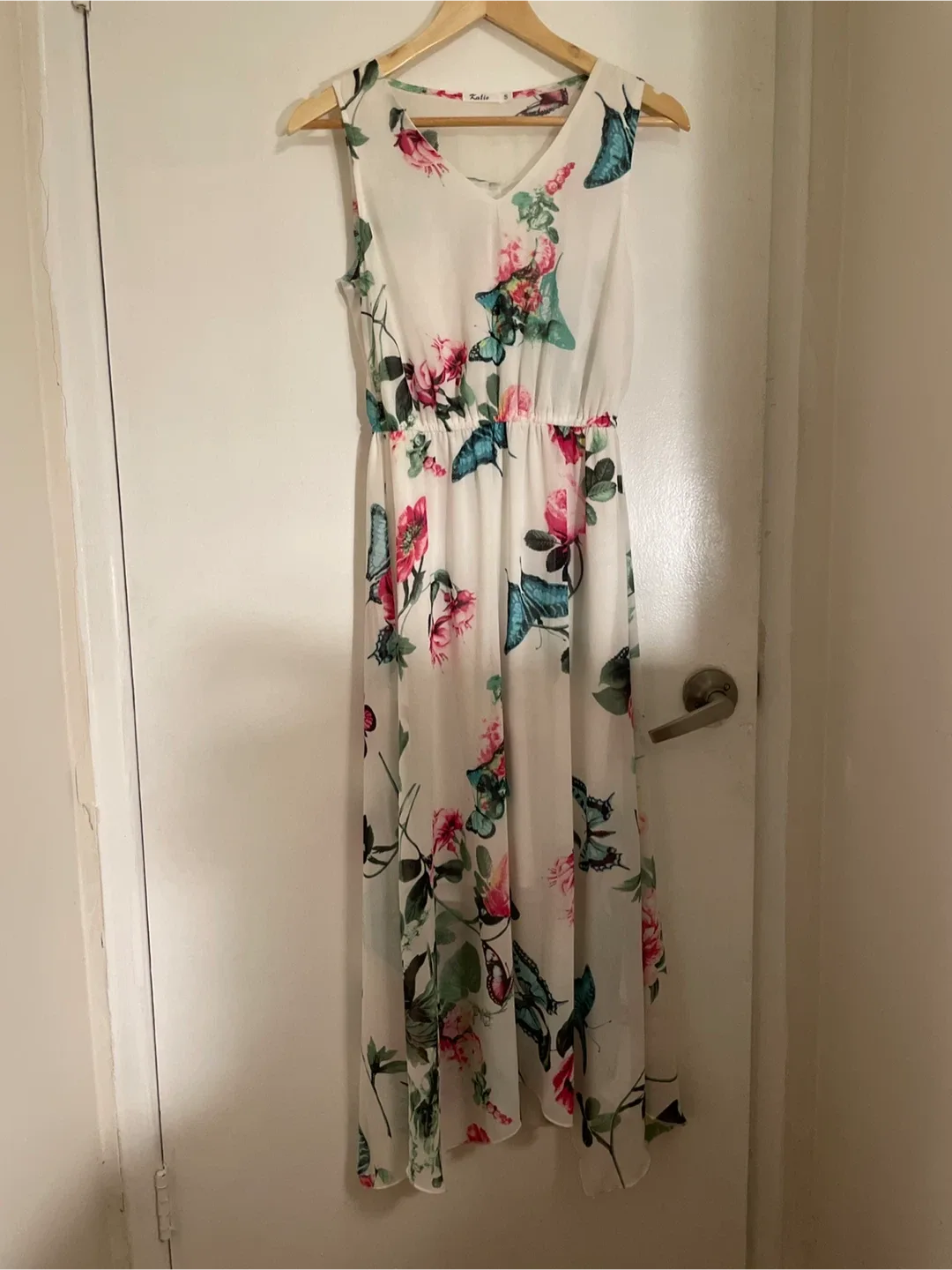 Zalie Floral White Dress - Size S