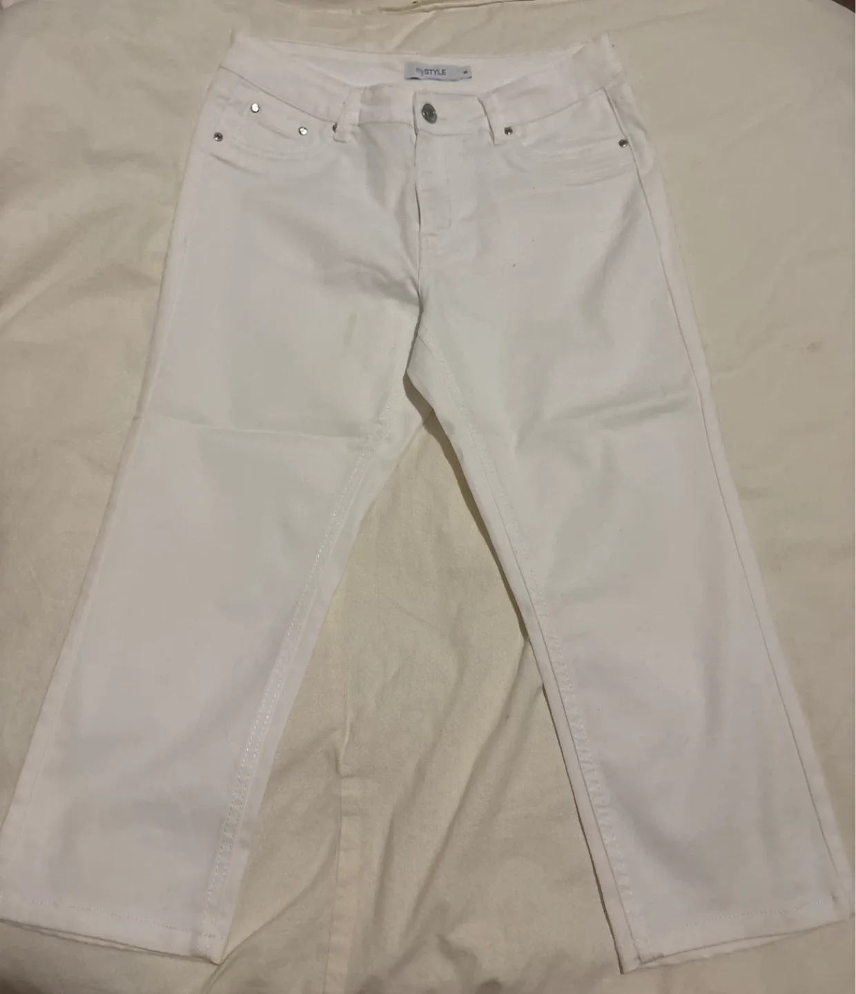 My Style White Cropped Jeans