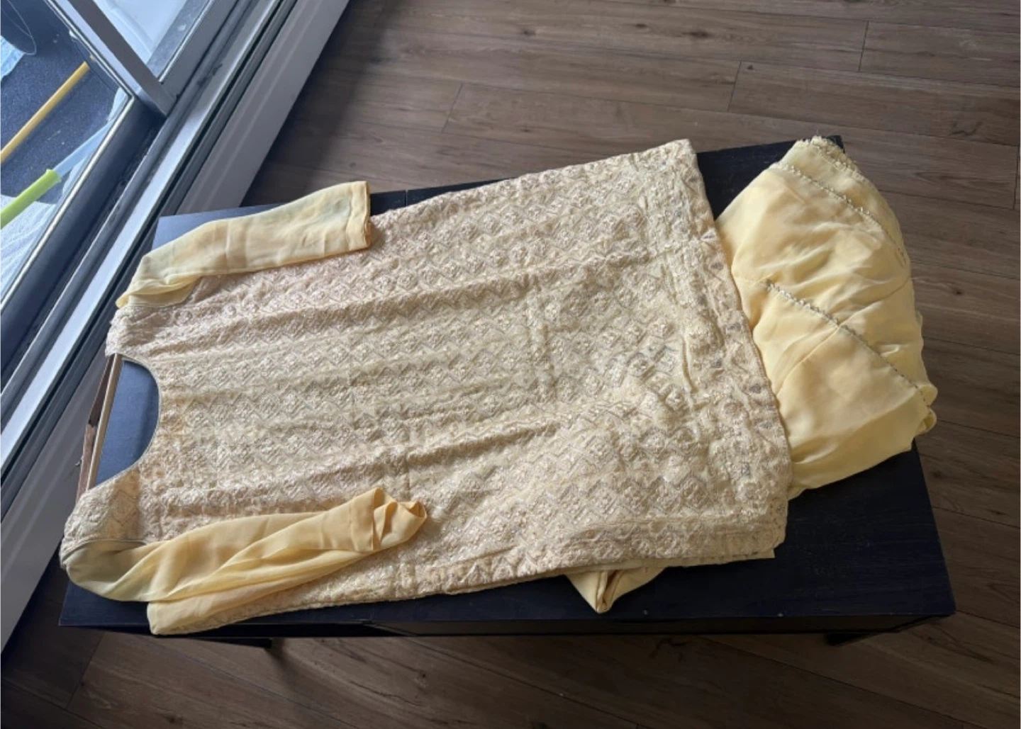 Yellow Embroidered Dress