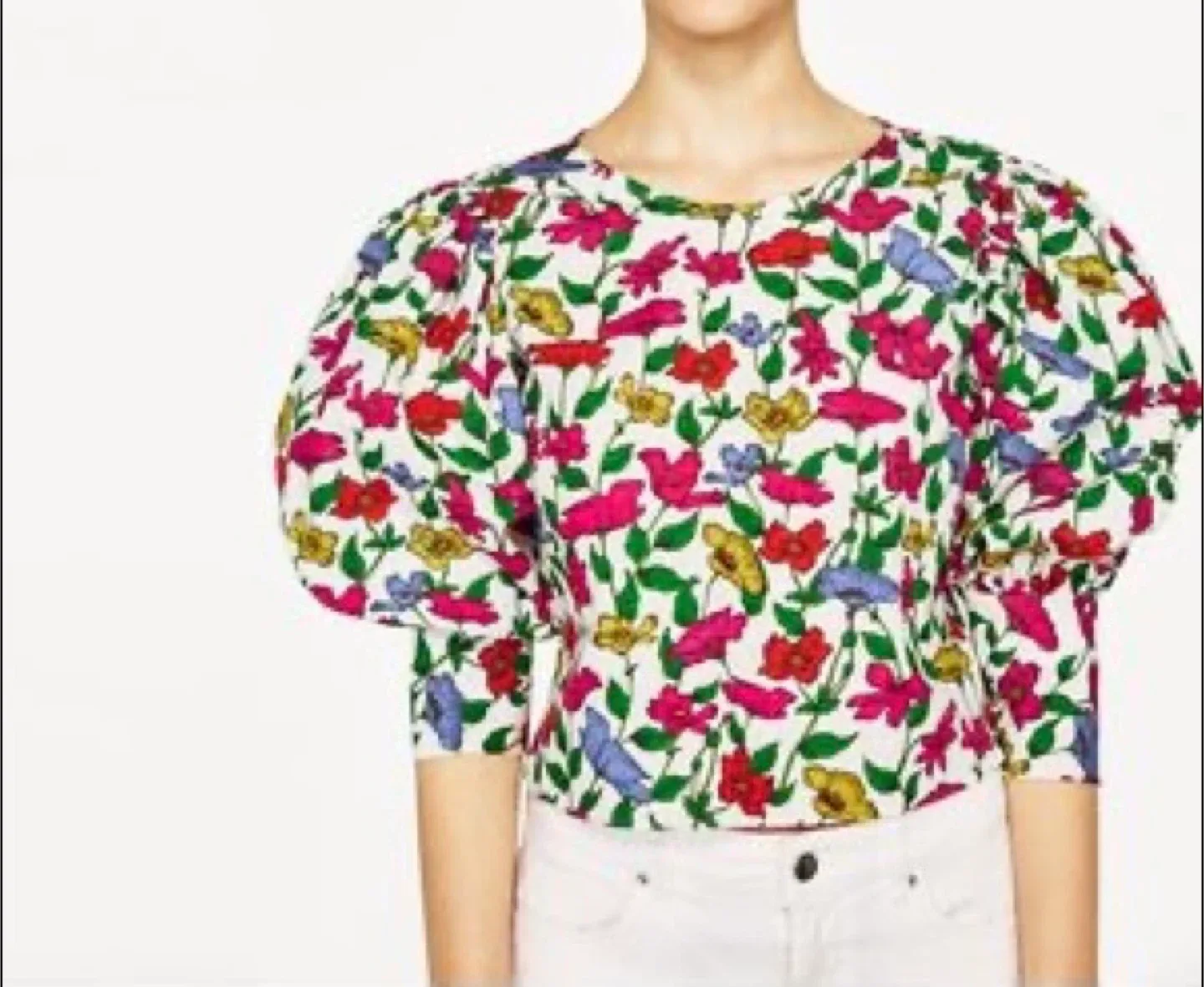 Zara Floral Print Blouse size XS