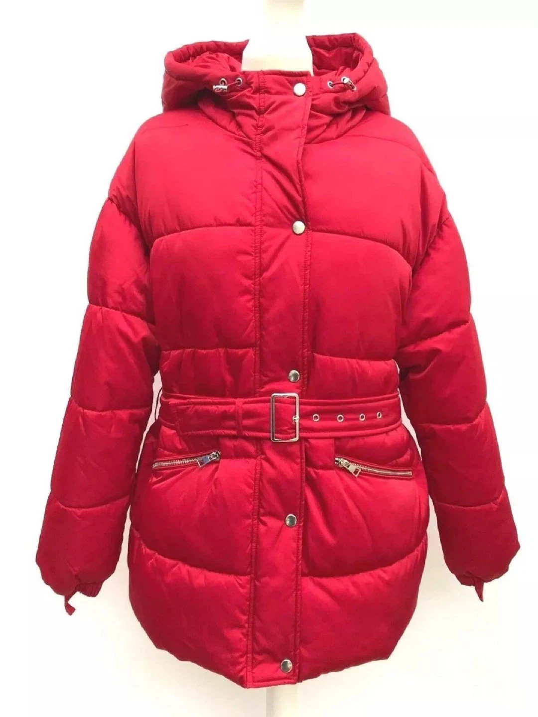 Zara TRF Outerwear Red Puffer Jacket - Size S
