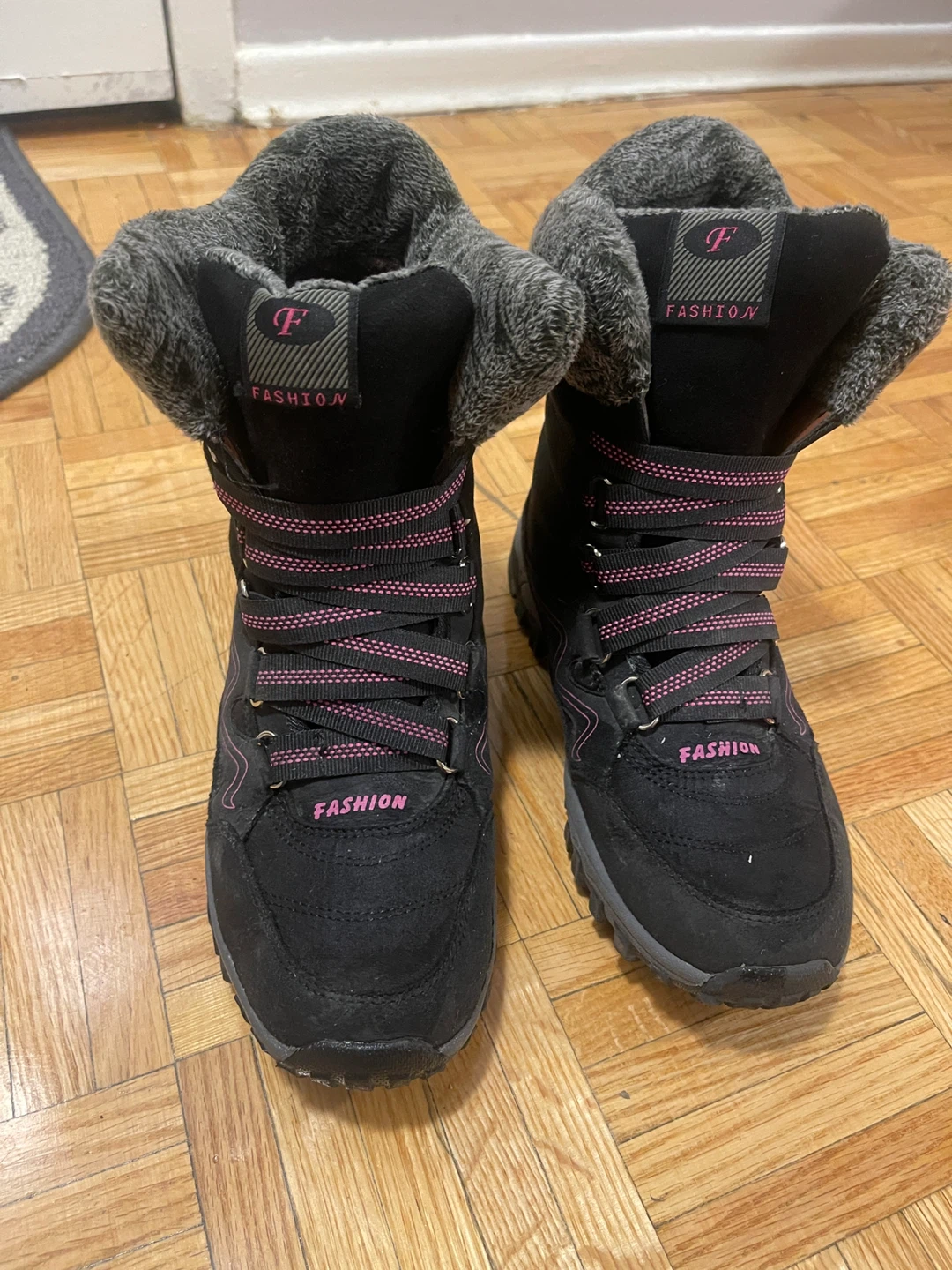 Fashion Brand Black Winter Boots