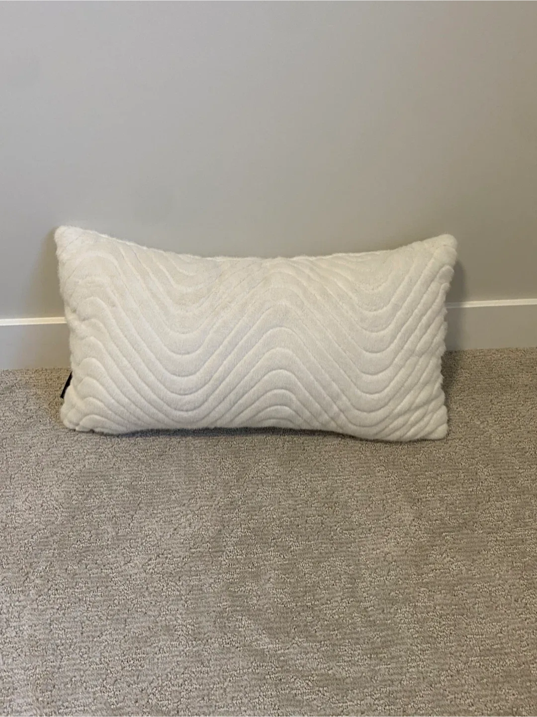 White Faux Fur Lumbar Pillow image indicator(2)