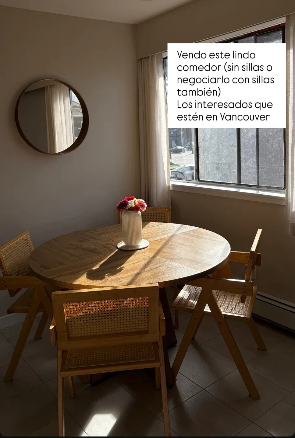 Dining table with chairs