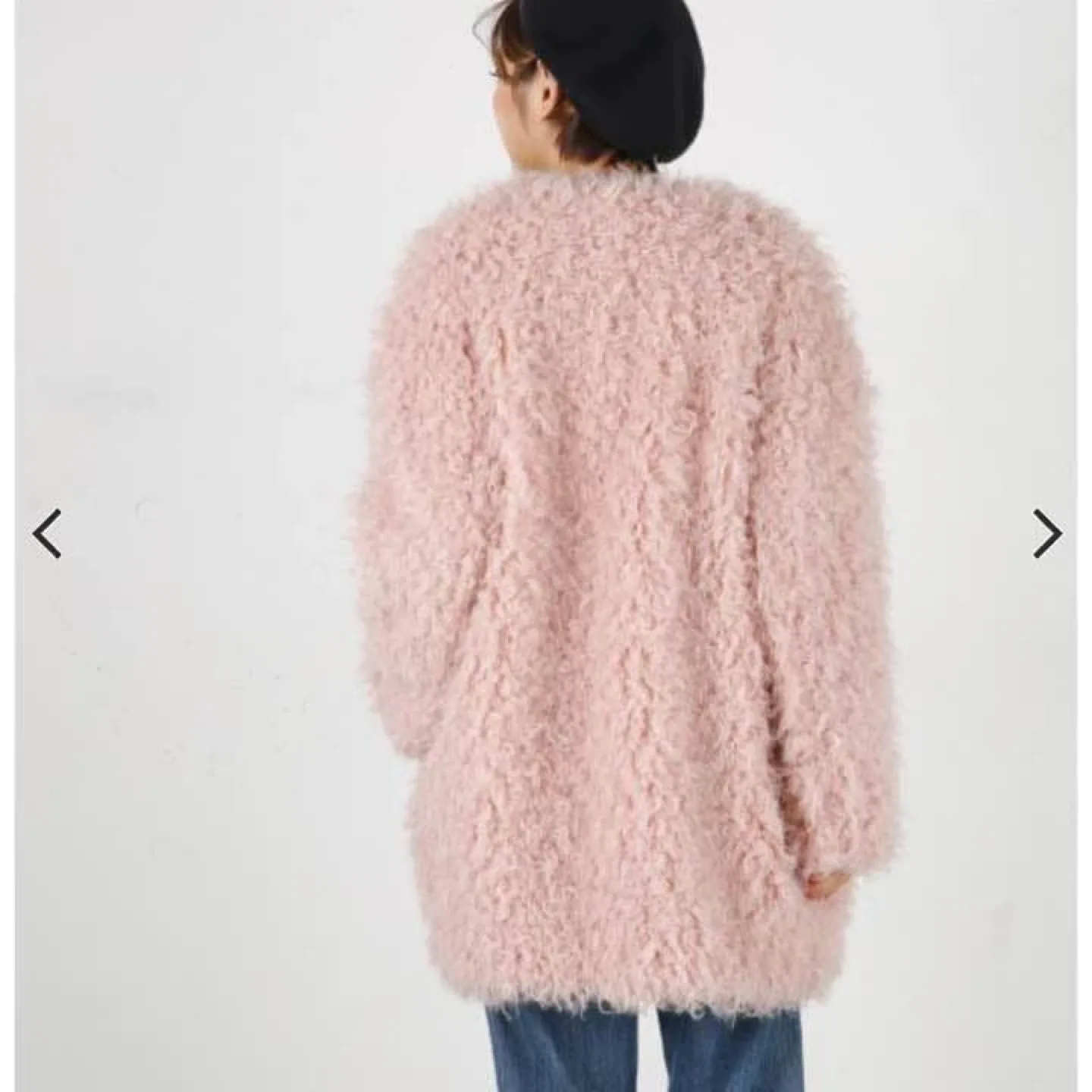 MOUSSY Smoky Pink Faux Fur Coat Size 2 image indicator(3)