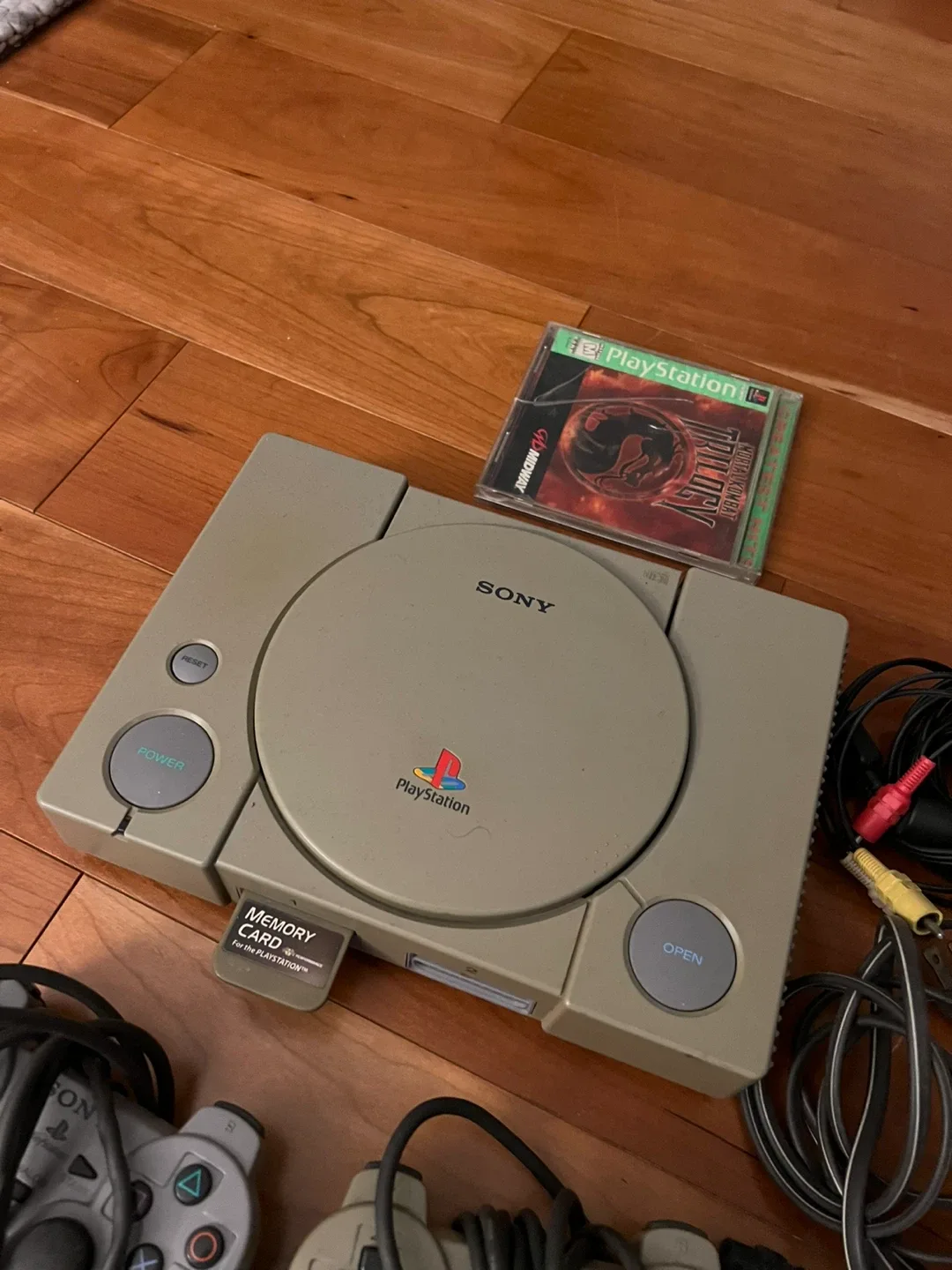 Sony Playstation Console with 2 Controllers image indicator(2)