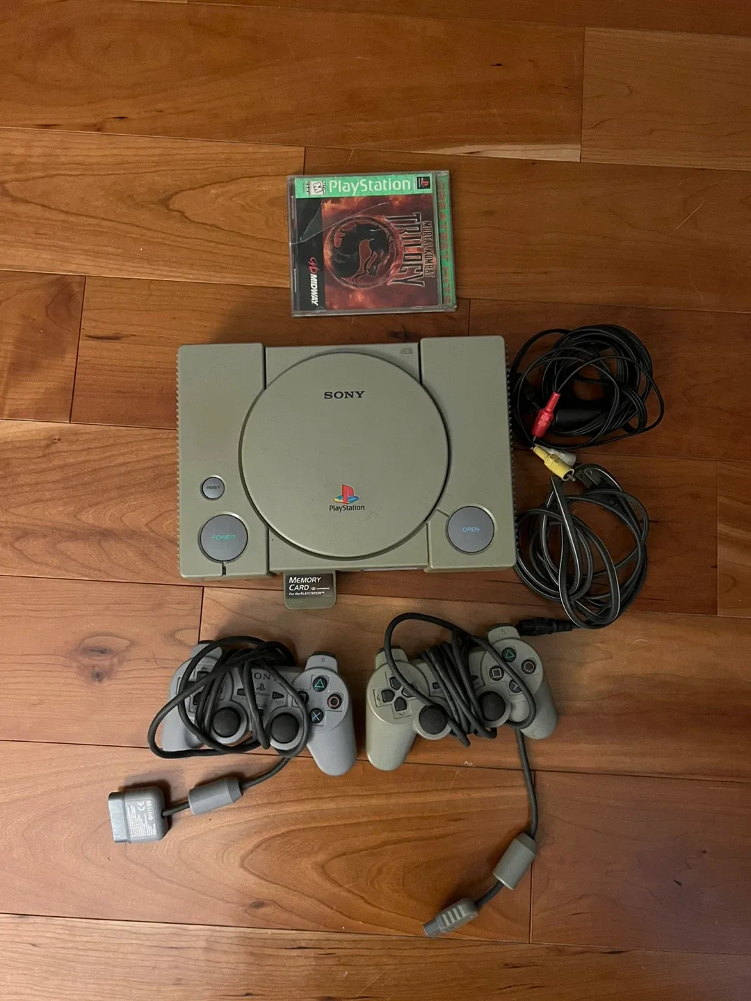 Sony Playstation Console with 2 Controllers image indicator(3)