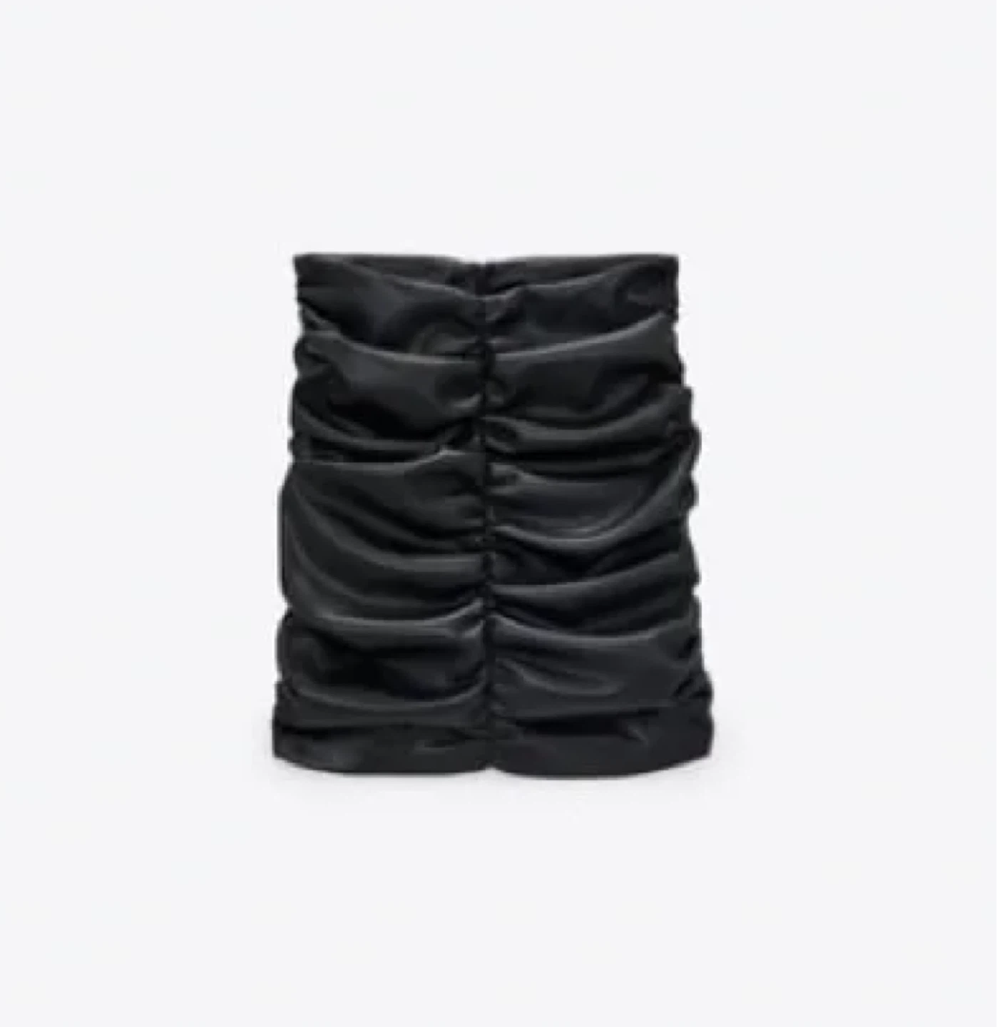 Zara Faux Leather Ruched Skirt - Size XS