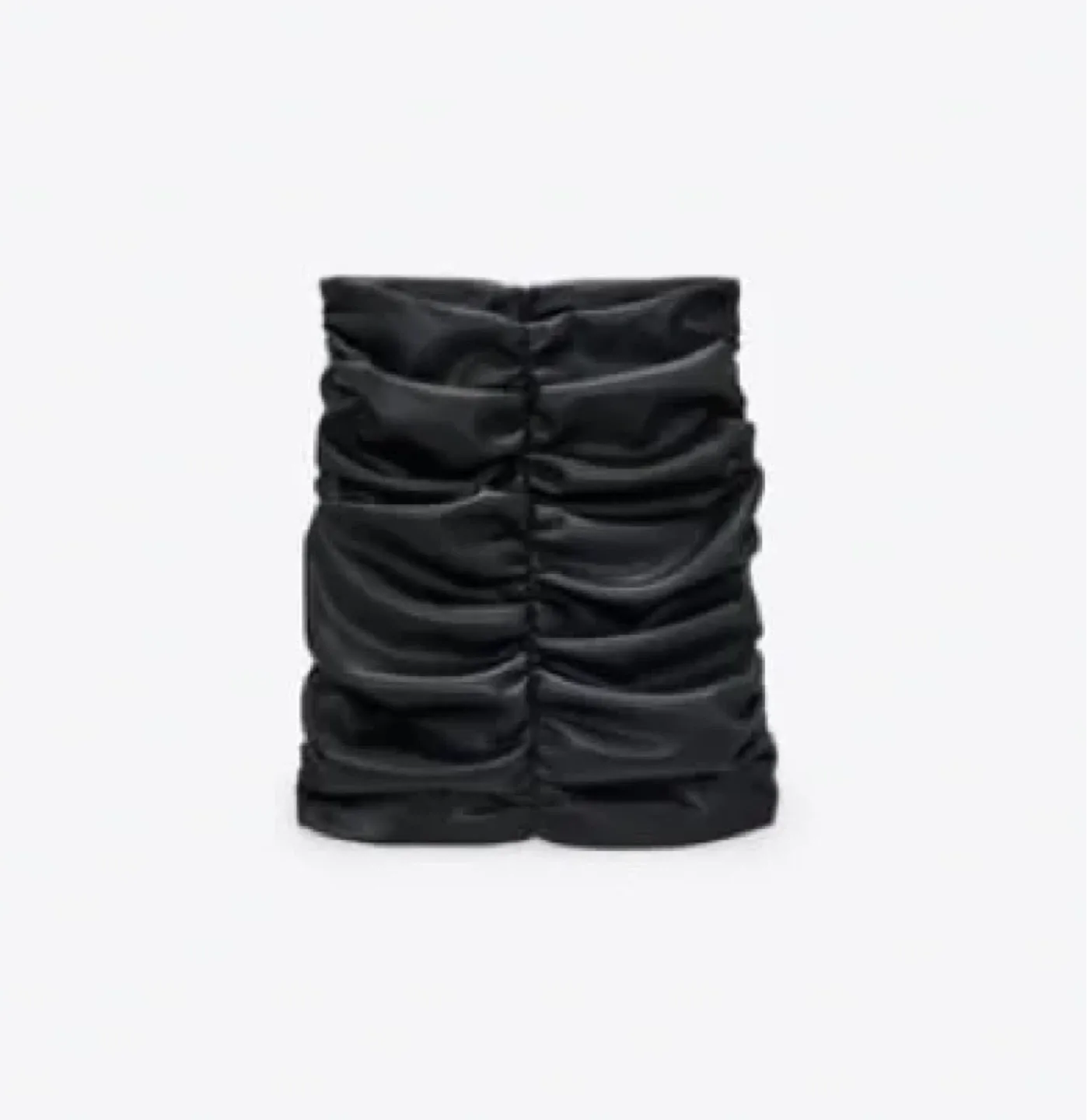 Zara Faux Leather Ruched Skirt - Size XS