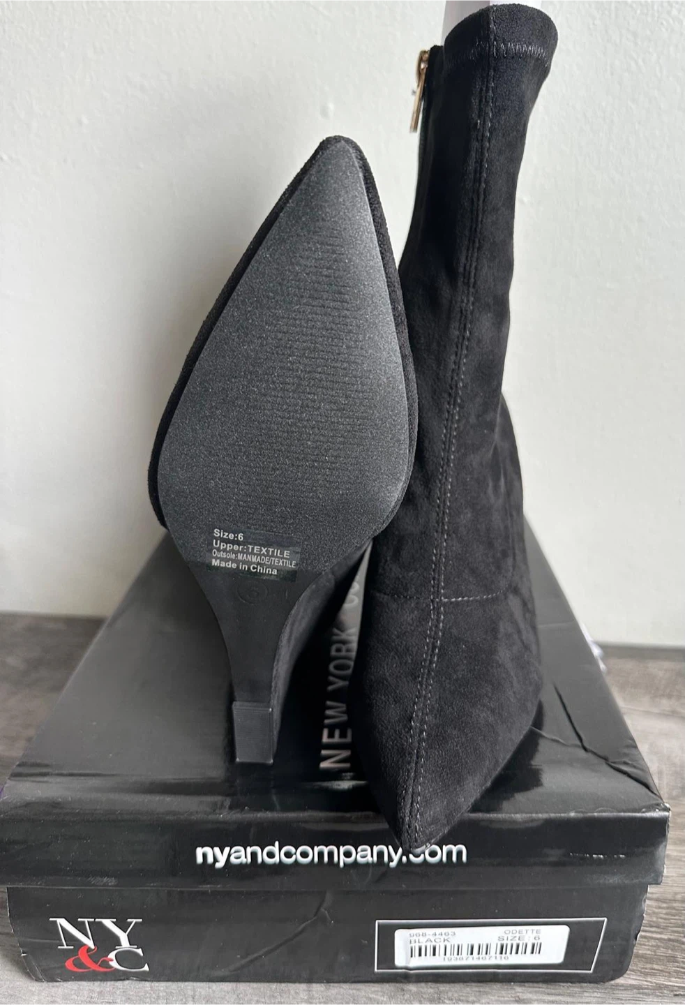 NY&C Odette Black Ankle Boots - Size 6 - photo 3