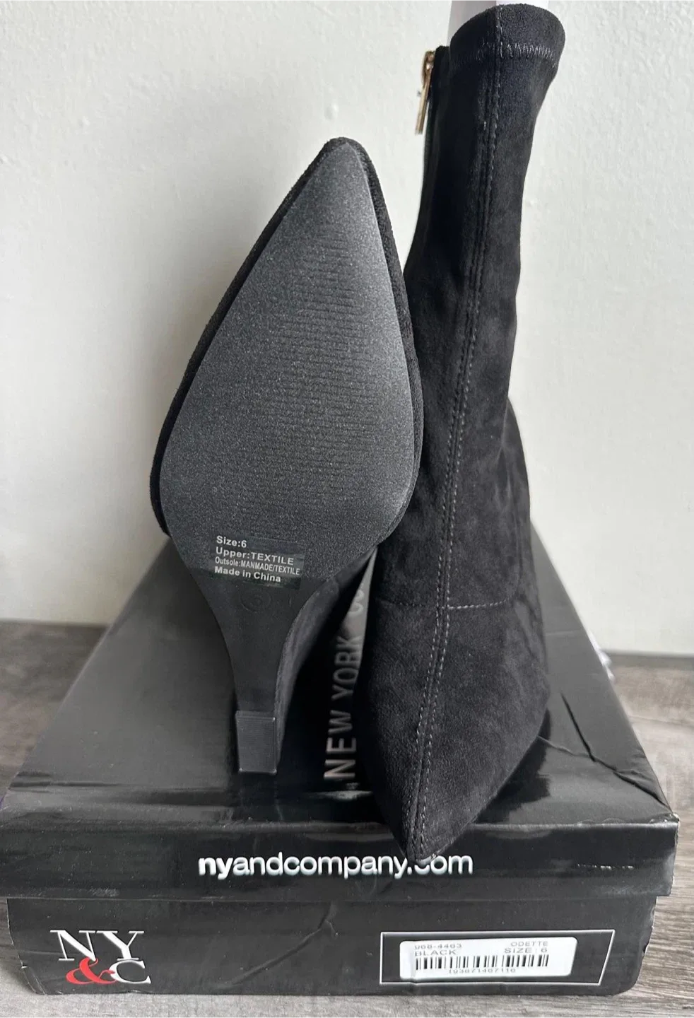 NY&C Odette Black Ankle Boots - Size 6 image indicator(3)