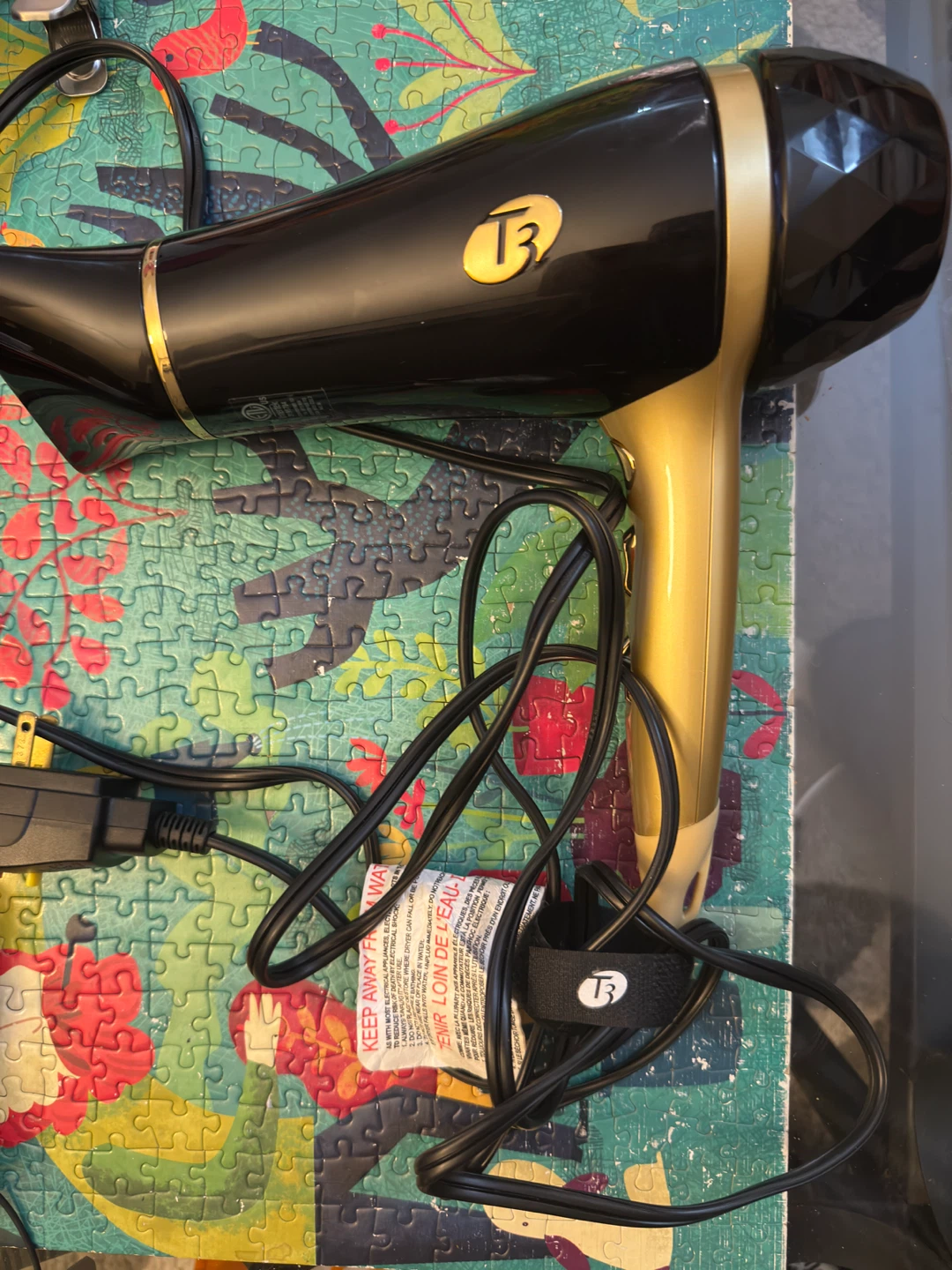 T3 Micro Hair Dryer – Model 73828 (Black & Gold)– Defect Noted - photo 2