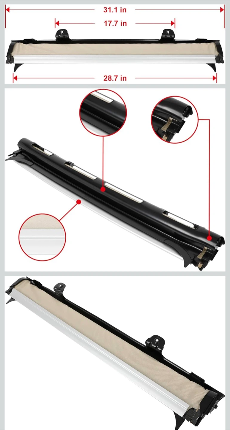 Car Sunroof Shade Cover Assembly - photo 2