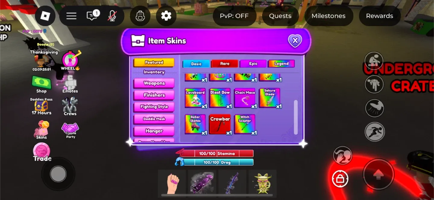 Baddies finishers and weapons image indicator(2)