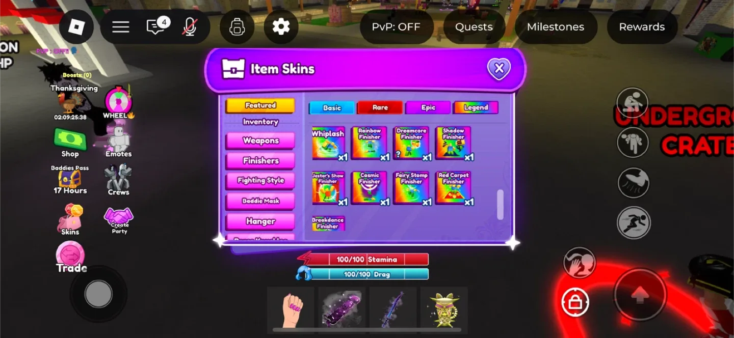 Baddies finishers and weapons image indicator(5)