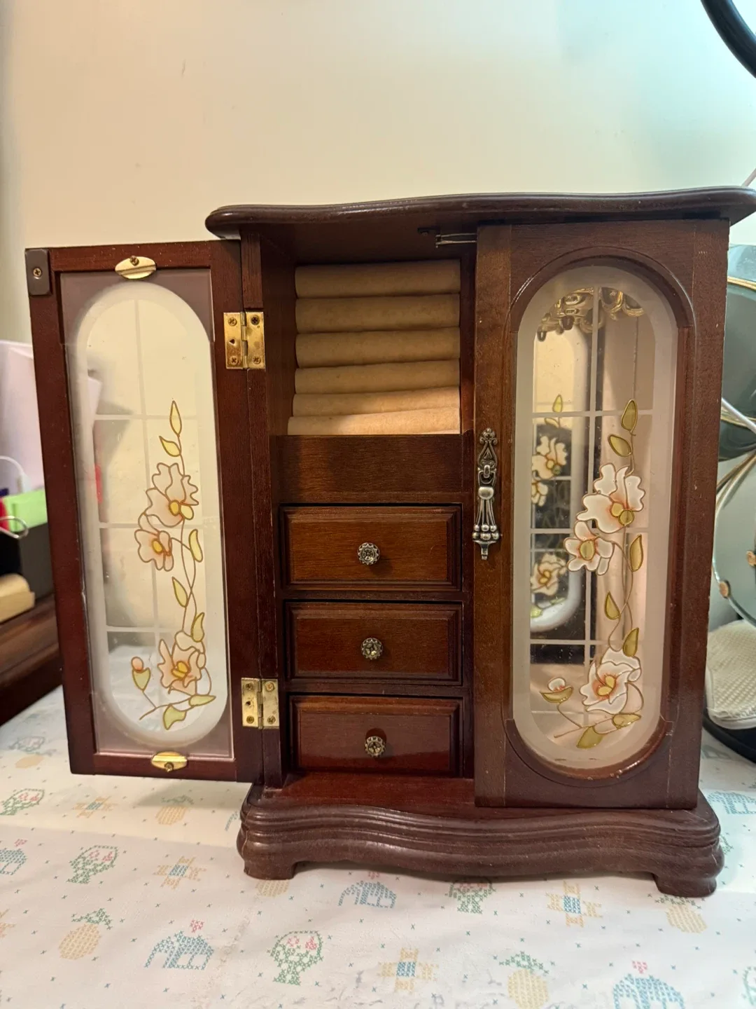 Wooden Jewelry Box Armoire