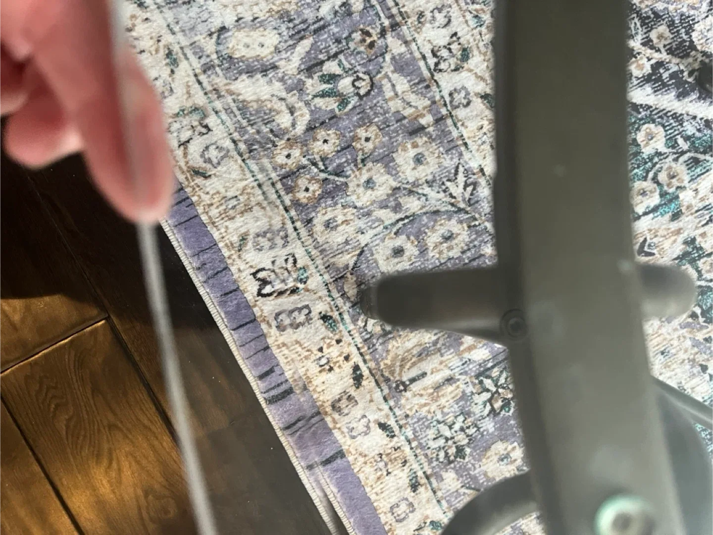 Oval Glass Coffee Table on wrought iron base image indicator(2)