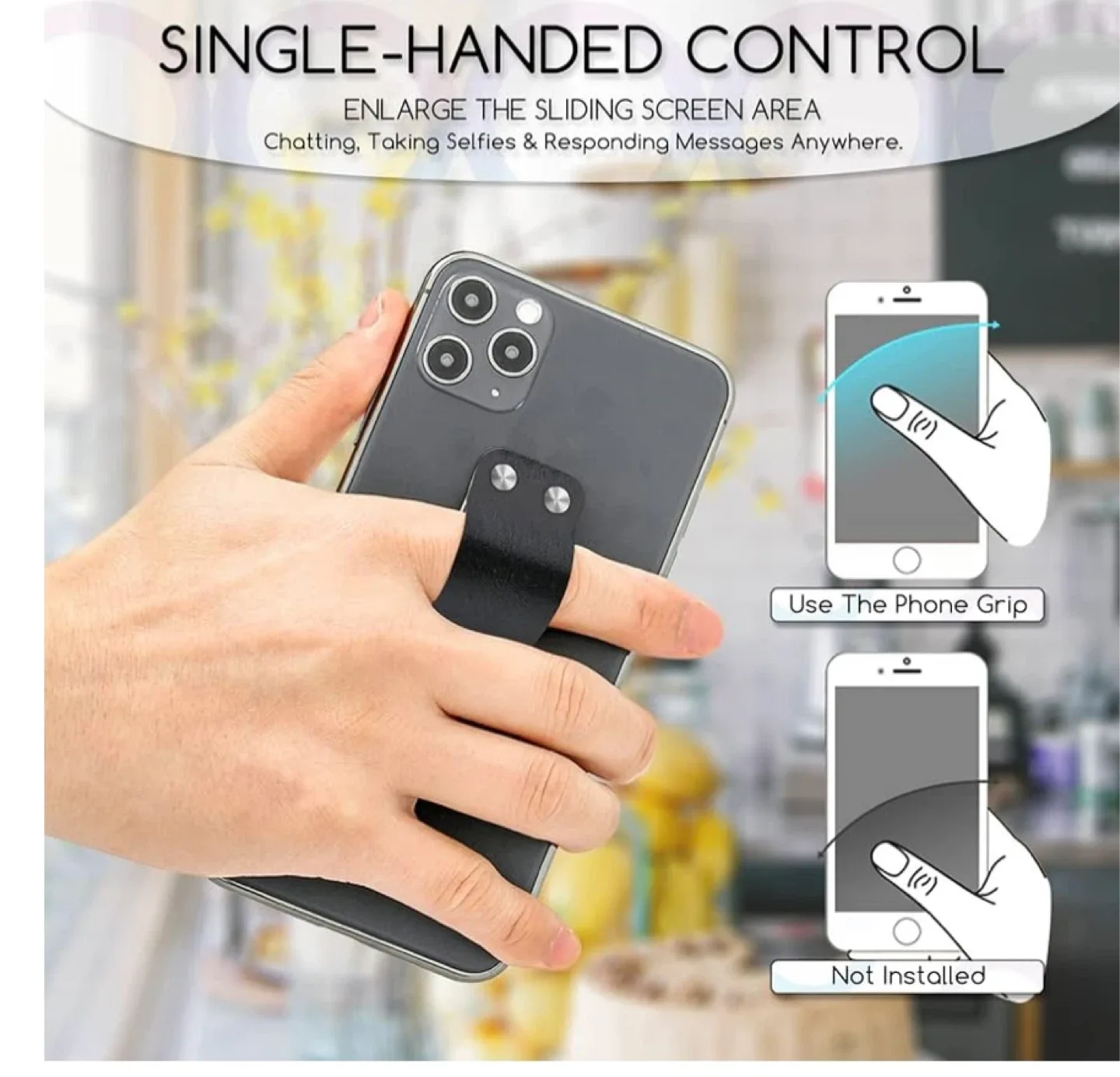 TOQMCI Phone Grip & Stand - Multi-Functional image indicator(2)